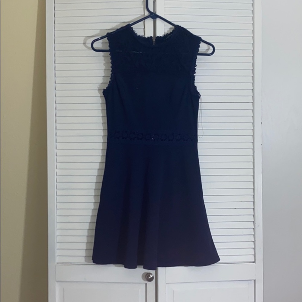 Navy mini cocktail dress teen